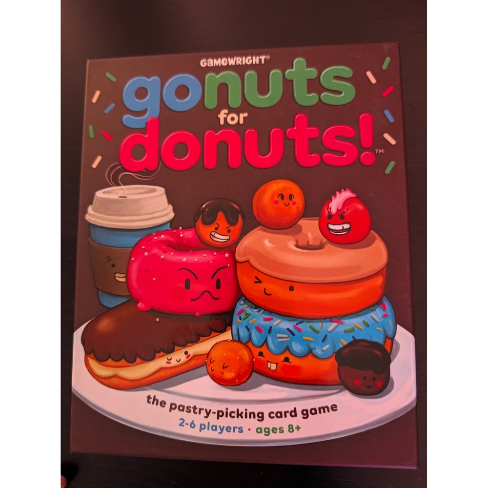 RARE! Gonuts for Donuts Pastry-Picking Card Game COMPLETE Gamewright 2017